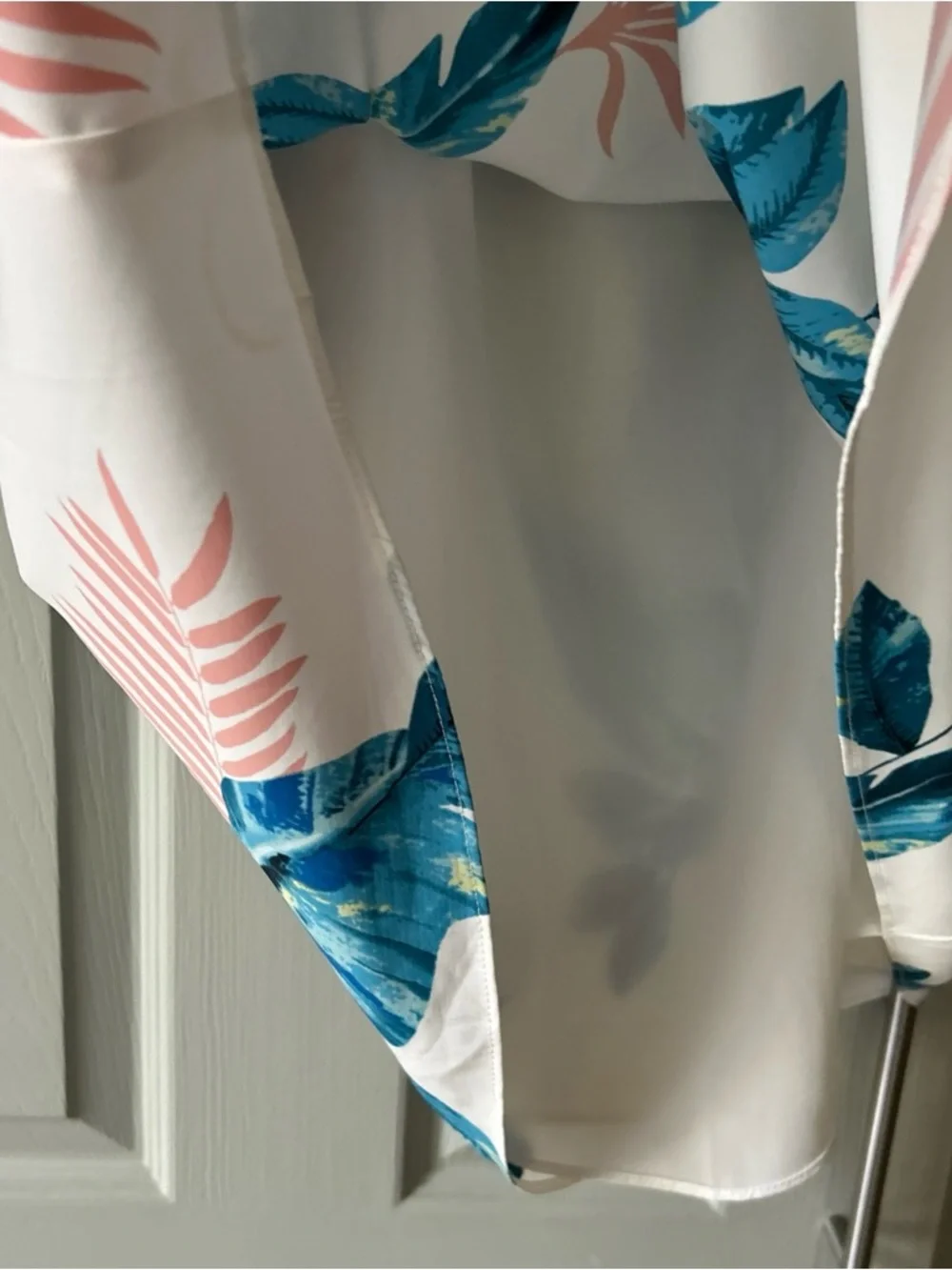 Buddy Love Mini Dress Womens S  Bell Sleeve Off Shoulder turquoise Printed Boho - Picture 4 of 9